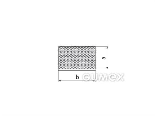 Silikonový mikroporézní profil obdélníkový samolepicí, 3x10mm, hustota 150kg/m3, samozhášivý (EN 45545-2), -60°C/+230°C, šedý